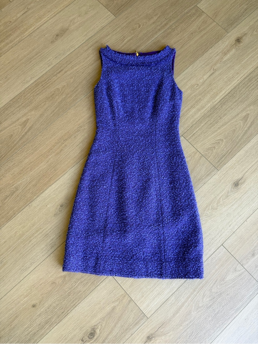 kate spade Electric Purple Textured Sleeveless Mini Dress